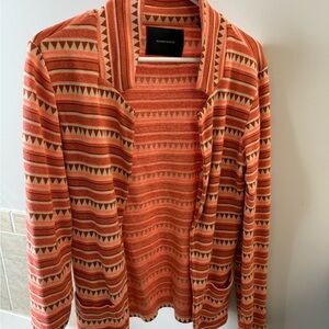 Maison Scotch from Scotch and Soda Orange and Pink Patterned Cardigan